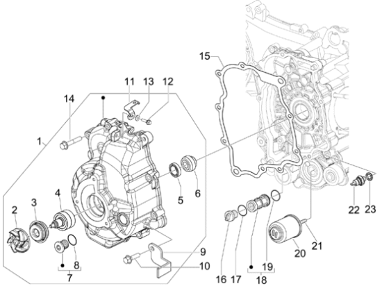 Εικόνα της ΦΙΛΤΡΟ ΛΑΔΙΟΥ SCOOTER 4T 125<>300 CC-1A022356