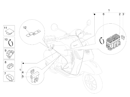 Εικόνα της ΚΑΛΩΔΙΩΣΗ ΚΕΝΤΡΙΚΗ VESPA GT 200-640483