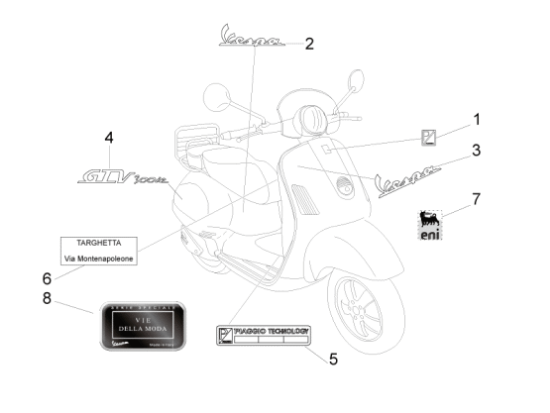 Εικόνα της ΑΥΤ/ΤΟ VESPA GTV-LX VIE DELLA MODA-673273