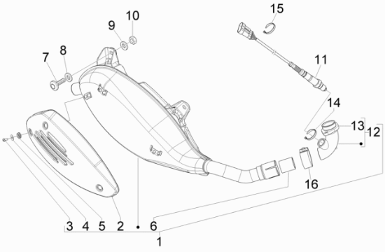 Εικόνα της ΕΞΑΤΜΙΣΗ VESPA GTS 250-300 ΚΟΜΠΛΕ-1A0093185