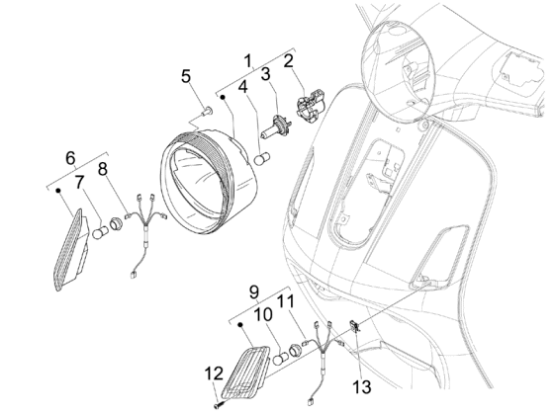 Εικόνα της ΦΑΝΟΣ ΜΠΡΟΣ VESPA GTS 300 ΚΥΠΡΟΥ-ΑΓΓΛΙΑΣ-641218