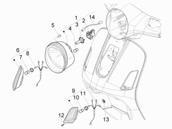 Εικόνα της ΦΑΝΟΣ ΜΠΡΟΣ VESPA GTS 300 ΚΥΠΡΟΥ-ΑΓΓΛΙΑΣ-641218