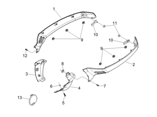 Εικόνα της ΚΑΠΑΚΙ ΣΠΟΙΛΕΡ ΑΡ VESPA GTS TITANIO 742-1B000591000EZ