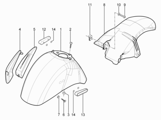 Εικόνα της ΦΤΕΡΟ ΜΠΡΟΣ VESPA GTS TITANIO 742/B-65102900EZ