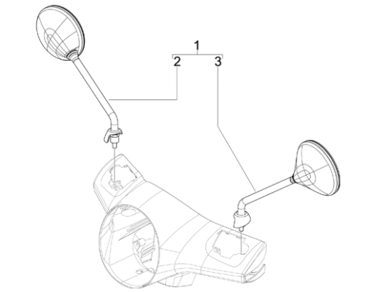 Εικόνα της ΚΑΘΡΕΠΤΗΣ VESPA GTS ΣΕΤ (ΑΡ+ΔΕ)-57323R