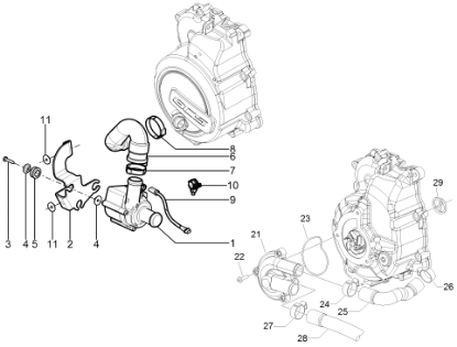 Εικόνα της ΒΑΣΗ ΤΡΟΜΠΑΣ ΝΕΡΟΥ SCOOTER 125 4T-876400