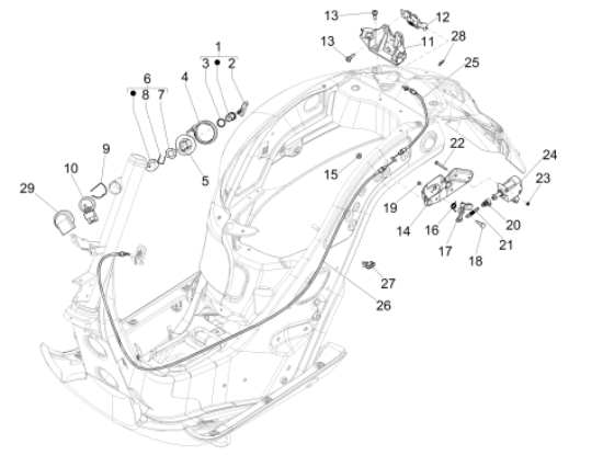 Εικόνα της ΚΛΕΙΔΙ ΑΚΑΤΕΡΓ VESPA LX-GTS-PRIM ΜΠΛΕ ΣΚ-1B004812