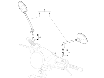 Εικόνα της ΒΑΣΗ ΚΑΘΡΕΠΤΗ VESPA LX 50<>150Ε3-GTS 15-6563685