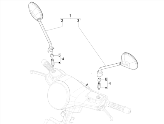 Εικόνα της ΚΑΘΡΕΠΤΗΣ VESPA LX ΜΥ09> ΔΕΞΙΟΣ-CM179802