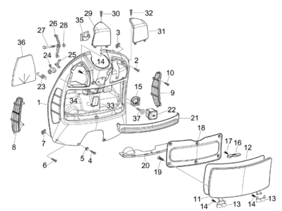 Εικόνα της ΓΡΙΛΙΑ ΝΤΟΥΛ VESPA GTS 250 ΑΡΙΣΤ-577856600C