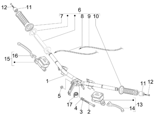 Εικόνα της ΤΡΟΜΠΑ ΦΡ VESPA GT 200-LX-S ΔΕΞΙΑ ±-CM074904