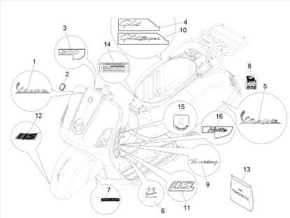 Εικόνα της ΑΥΤ/ΤΑ ΣΕΤ VESPA GTS ABS YACHT VERSION-2H002767