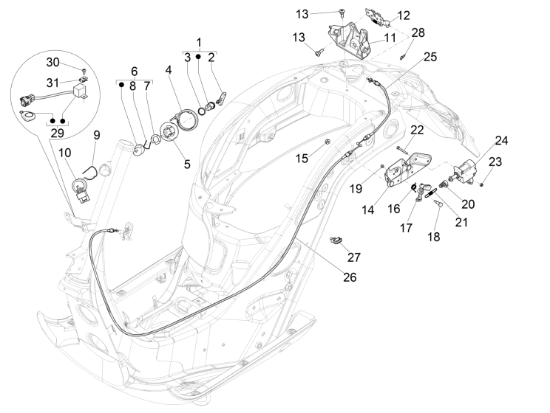 Εικόνα της ΚΛΕΙΔΙ ΑΚΑΤΕΡΓ VESPA LX-GTS-PRIM ΜΠΛΕ ΣΚ-1B004812