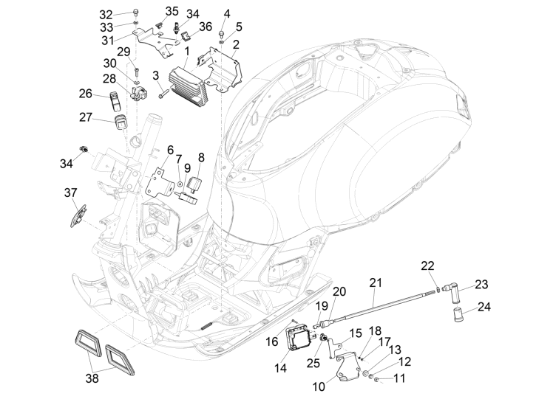 Εικόνα της ΒΑΣΗ ΣΤΑΘΕΡ VESPA GTS MY22-1B003943