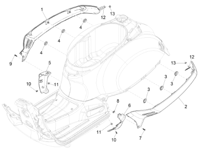 Εικόνα της ΚΑΠΑΚΙ ΣΠΟΙΛΕΡ ΑΡ VESPA GTS AΒΑΦΟ-1B000591