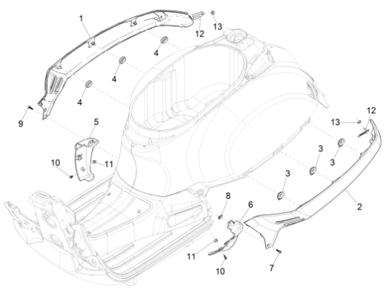 Εικόνα της ΚΑΠΑΚΙ ΣΠΟΙΛΕΡ ΑΡ VESPA GTS AΒΑΦΟ-1B000591