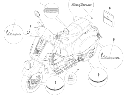 Εικόνα της ΑΥΤ/ΤΑ ΣΕΤ VESPA GTV 6 GIORNI-2H002049