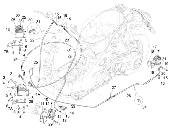 Εικόνα της ΜΑΡΚΟΥΤΣΙ ΜΠΡ ΦΡΕΝΟΥ VESPA GTS 300 HPE-1C003741