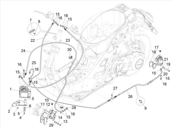 Εικόνα της ΜΑΡΚΟΥΤΣΙ ΜΠΡ ΦΡΕΝΟΥ VESPA GTS 300 HPE-1C003739