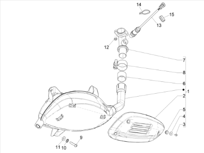 Εικόνα της ΕΞΑΤΜΙΣΗ VESPA GTS 300 HPE NOTTE ΚΟΜΠ-1A0147505