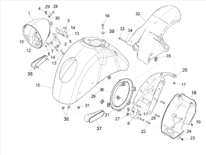 Εικόνα της ΑΝΑΚΛΑΣΤΗΡΑΣ ΠΛΕΥΡΟΥ VESPA LX-LXV ΑΡΙΣΤ-1B006553