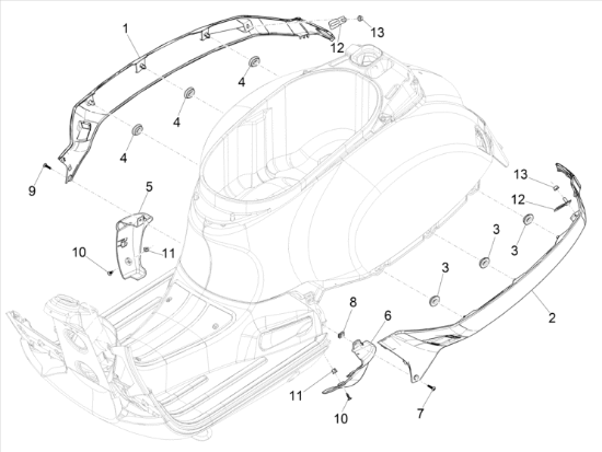 Εικόνα της ΠΛΕΥΡΟ ΑΡ VESPA GTS HPE ΜΠΛΕ 289/Α-1B005786000DK