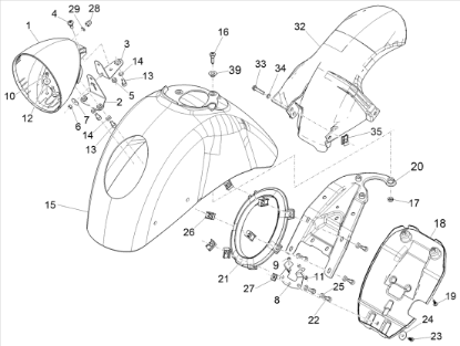 Εικόνα της ΒΑΣΗ ΜΠΡΟΣ ΦΤΕΡΟΥ VESPA GTV 300-1C001236