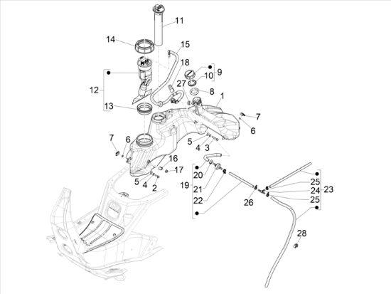 Εικόνα της ΤΡΟΜΠΑ ΒΕΝΖΙΝΑΣ VESPA GTS 300 HPE ΗΛΕΚΤΡ-1R000542