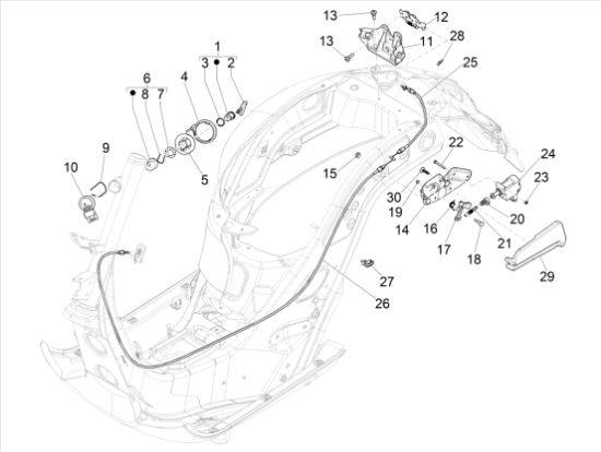 Εικόνα της ΚΑΛΥΜΜΑ ΒΑΛΒΙΔΑ ΗΛ ΣΕΛΑΣ VESPA GTS MY22-1B004649