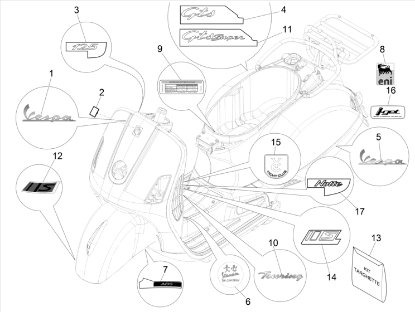 Εικόνα της ΑΥΤ/ΤΑ ΣΕΤ VESPA GTS ABS YACHT VERSION-2H002767