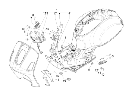 Εικόνα της ΓΡΙΛΙΑ ΠΟΔΙΑΣ VESPA GTS 150 ΑΡΙΣΤ-1B003442