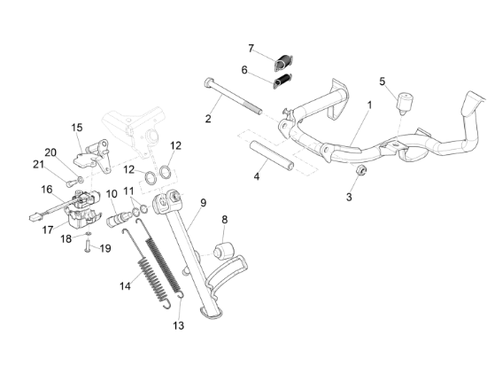 Εικόνα της ΣΤΑΝ ΚΕΝΤΡΙΚΟ VESPA GTS 125-150 ABS-1C003575R