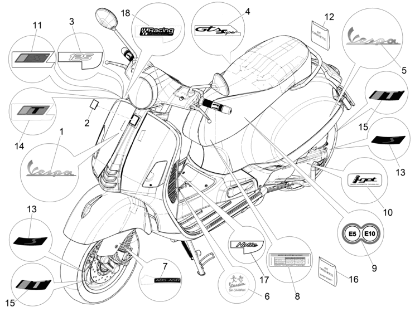 Εικόνα της ΑΥΤ/ΤΟ 125 VESPA GTS 125 4T E5-2H003203