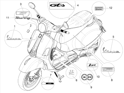 Εικόνα της ΑΥΤ/ΤΟ ABS VESPA GTS 125-150-2H001667