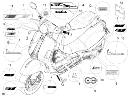 Εικόνα της ΑΥΤ/ΤΟ ABS VESPA GTS 125-150-2H001667