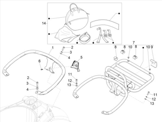 Εικόνα της ΤΣΑΝΤΑ VESPA GTS 300 SUPER HPE ΠΙΣΩ-1B009137