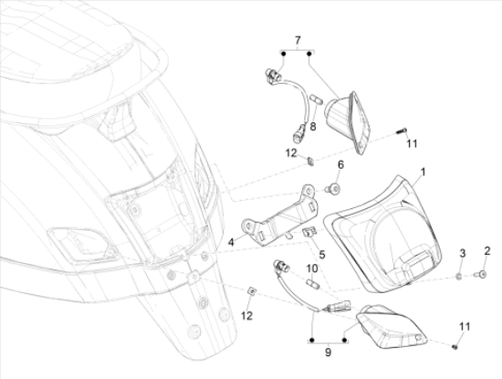 Εικόνα της ΦΑΝΟΣ ΠΙΣΩ VESPA GTS 300 HPE RACING 60 S-1D003290