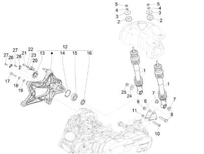 Εικόνα της ΑΜΟΡΤΙΣΕΡ ΠΙΣΩ VESPA GTS MY22-1C006341