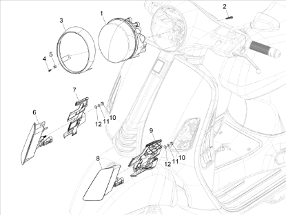 Εικόνα της ΕΞΑΡΤΗΜΑ ΦΛΑΣ ΜΠΡ VESPA GTS MY22 ΑΡ-1B009809