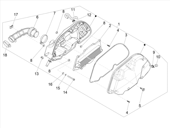 Εικόνα της ΘΑΛΑΜΟΣ ΦΙΛΤΡΟΥ VESPA GTS 125 ABS E5-1A018827