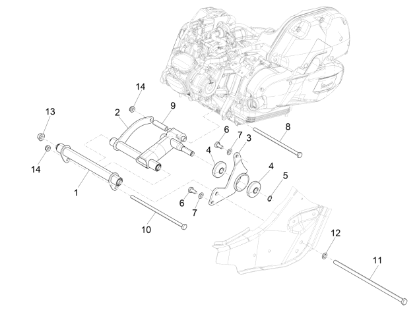 Εικόνα της ΜΠΡΑΤΣΟ ΚΙΝΗΤΗΡΑ VESPA GTS 150 (ΚΙΝΗΤ)-1C0058074