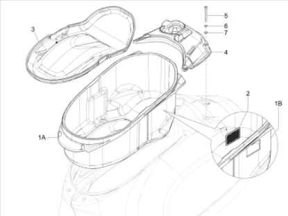 Εικόνα της ΚΑΠΑΚΙ ΚΟΥΒΑ ΣΕΛΑΣ VESPA GTS MY14> ΠΙΣΩ-1B0062184