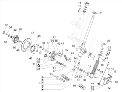 Εικόνα της ΑΜΟΡΤΙΣΕΡ ΜΠΡΟΣ VESPA GTS MY22 Super Tec-1C006741