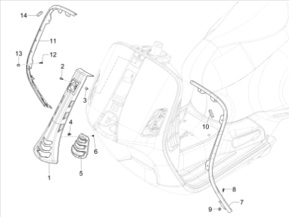 Εικόνα της ΓΡΙΛΙΑ ΜΟΥΤΣΟΥΝΑΣ VESPA GTV 300 HPE E5-1B011020000A17