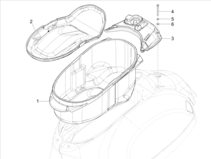 Εικόνα της ΚΑΠΑΚΙ ΚΟΥΒΑ ΣΕΛΑΣ VESPA GTS MY14> ΠΙΣΩ-1B0062184