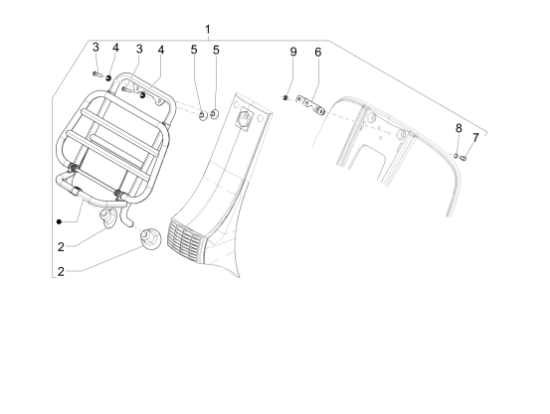 Εικόνα της ΣΧΑΡΑ ΜΠΡΟΣ VESPA PX ΧΡΩΜΙΟΥ ΚΟΜΠΛΕ-1R000299