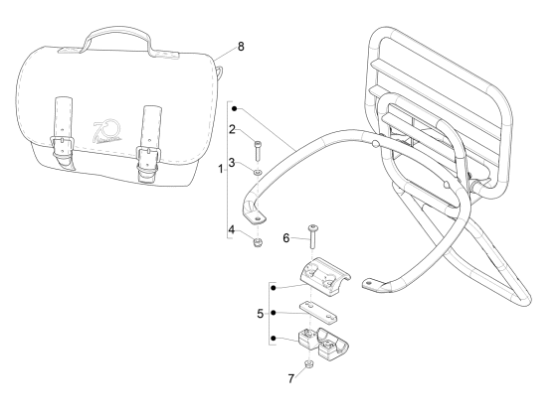 Εικόνα της ΣΧΑΡΑ ΠΙΣΩ VESPA PX ΧΡΩΜΙΟΥ ΑΝΑΤΡ-1R000298