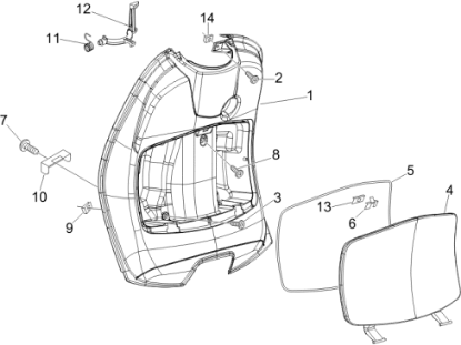 Εικόνα της ΝΤΟΥΛΑΠΙ VESPA LX 50 ΜΑΥΡΟ-622898000P