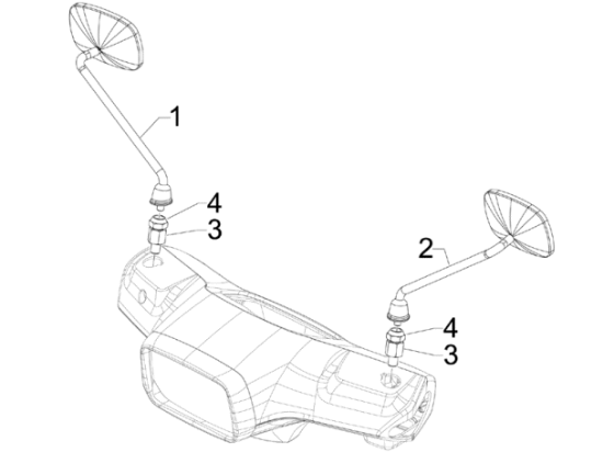 Εικόνα της ΚΑΘΡΕΠΤΗΣ VESPA S 50-125 ΔΕΞΙΟΣ-CM178902