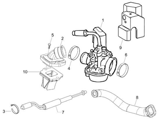 Εικόνα της ΚΑΡΜΠΙΡΑΤΕΡ VESPA LX 50 2T DELL 17,5 RD-875416